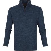 Sweater Barbour Half Zip Trui Lamswol Donkerblauw