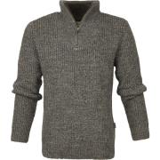 Sweater Barbour NewTyne Zip Trui Wol Donkergroen