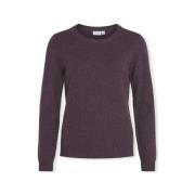 Trui Vila Noos Ril O-Neck L/S - Plum Perfect