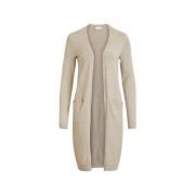 Mantel Vila Noos Ril Long Cardigan - Natural Melange