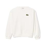 Sweater Lacoste Loose Fit Badge Accent Sweatshirt - Blanc