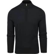 Sweater Suitable Merino Half Zip Trui Zwart