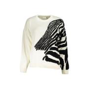 Sweater Desigual Zebra Sweater Womens Casual Pullover Knitwear