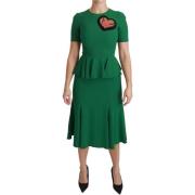 Jurk D&amp;G Groene Hart Applique Jurk