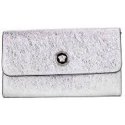 Portemonnee Versace Metallic Zilver Lamsleer Clutch Portemonnee Tas