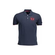 T-shirt La Martina Blauwe polo met contrasterende details