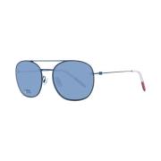 Zonnebril Tommy Hilfiger Aviator Zonnebril Metalen Frame Blauw Lenzen