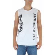 Top Philipp Plein Sport Wolf Head Graphic Tank Top voor Heren - Wit