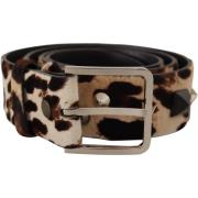 Riem D&amp;G riem met luipaardprint en studs