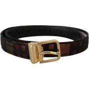 Riem D&amp;G Lederen jacquard gouden metalen gespriem