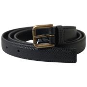 Riem D&amp;G zwarte leren riem voor heren