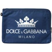 Tas D&amp;G Blauwe Nylon Clutch Tas