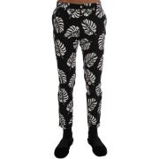 Broek D&amp;G Slanke broek met bladprint