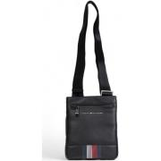 Tas Tommy Hilfiger Zwarte schoudertas met ritssluiting in polyurethaan...