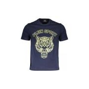 T-shirt Philipp Plein Sport Katoenen T-shirt met ronde hals en logopri...