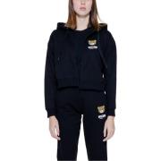 Overhemd Moschino Underbear Cropped Hoodie - Zwart