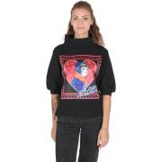 Overhemd Love Moschino Dames Jersey T-Shirt met Print Zwart