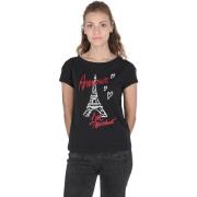 T-shirt Love Moschino Amour Eiffeltoren Graphic Tee voor dames