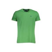 T-shirt La Martina Geborduurd logo groen katoenen T-shirt