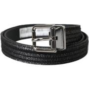 Riem D&amp;G Zwarte Glitter Leren Riem