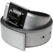 Riem D&amp;G Zilveren Leren Riem