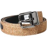 Riem D&amp;G Glitter lederen metalen gesp riem