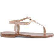 Teenslippers Dee Ocleppo Nude leren sandalen