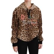 Sweater D&amp;G Ayers luipaardtrui met capuchon en studs