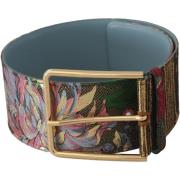 Riem D&amp;G Riem met gesp met geborduurd logo met bloemen