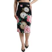 Rok D&amp;G Rose en Time Kokerrok voor Dames - Zwart