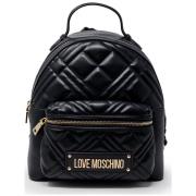 Tas Love Moschino Zwarte rugzaktas met voorvakken en ritssluiting