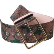 Riem D&amp;G Bloemen jacquard gouden gesp riem