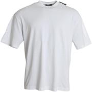 T-shirt Korte Mouw Balenciaga Katoenen T-shirt met ronde hals en logod...