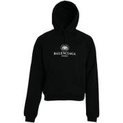 Sweater Balenciaga Oversized hoodie met logoprint voor heren - zwart