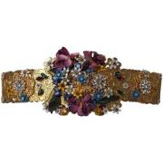 Riem D&amp;G Floral Embellished Belt Goud