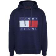 Sweater Tommy Jeans Flag Badge Relaxed Hoodie Dark Night Navy Melange