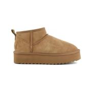 Enkellaarzen Colors of California Platfrom winter boot in suede