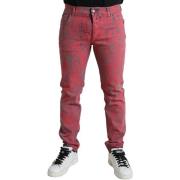 Broek D&amp;G Tie Dye Katoen Slim Fit Denim Jeans