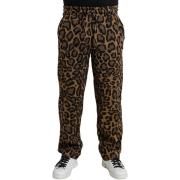 Broek D&amp;G Polyester joggingbroek met luipaardprint