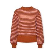 Trui Y.a.s YAS Dela Knit L/S - Meerkat/Orchid