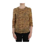 Overhemd D&amp;G Zijden blouse T-shirt met mozaiekprint