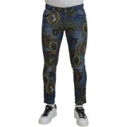 Broek D&amp;G Slim fit katoenen jeans met medailleprint