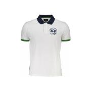 T-shirt La Martina Polo Crew Heren Poloshirt Met Korte Mouwen Wit