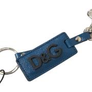 Sleutelhanger D&amp;G DG Logo Lederen Sleutelhanger - Blauw