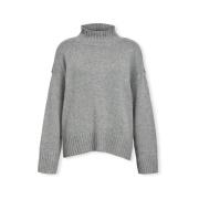 Trui Object Noos Agnes LO Knit - Medium Grey Melange