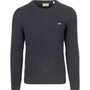 Sweater Gant Pullover Cable Navy