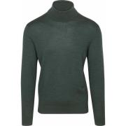 Sweater Suitable Merino Coltrui Melange Donkergroen