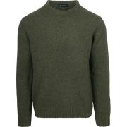 Sweater Suitable Trui Tweed Wol Blend Groen