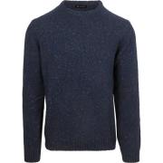 Sweater Suitable Trui Tweed Wol Blend Navy