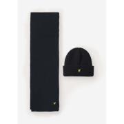 Sjaal Lyle &amp; Scott Lambswool ribbed beanie scarf set